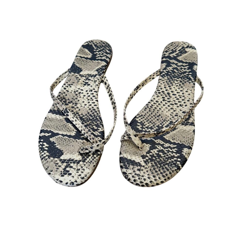 Tkees Riley Vegan Leather Sandals - Snake Embossed - Size 39 US 8